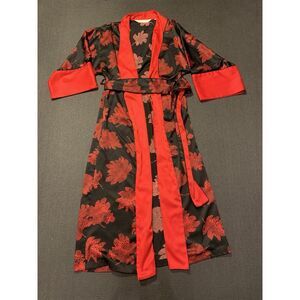 Victoria Secret Vintage 1997 Robe Collection Kimono Pajama Sexy Red Black Small